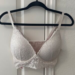 PINK Victoria's Secret Lace Bra in Cream